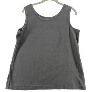 Classic Elements Womens Tank Top Black Size Large Cotton Blend Sleeveless